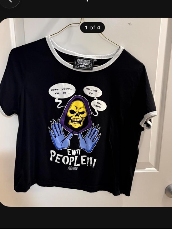 Killstar Tops - KILLSTAR Skeletor Ew People Tee L | Goth Alt Masters of the Universe Graphic